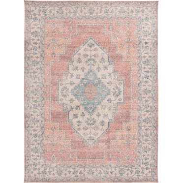 Better Homes & Gardens Persian Medallion Indoor Area Rug, Rust, 5'x7'