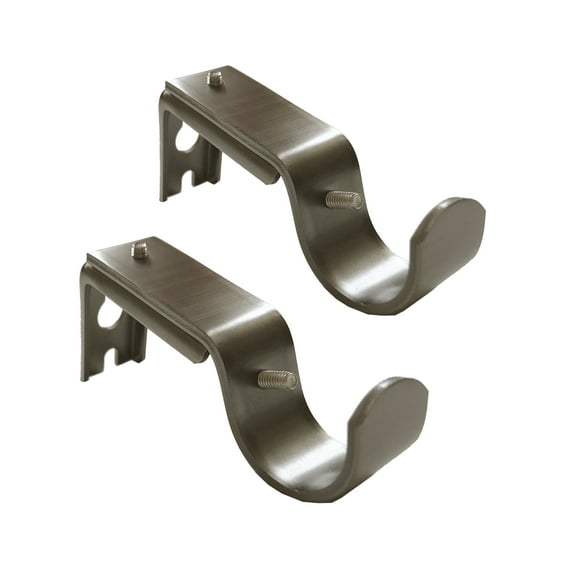 Better Homes & Gardens Pewter 3/4" to1" Dia. Adjustable Curtain Rod Brackets (2 Count)