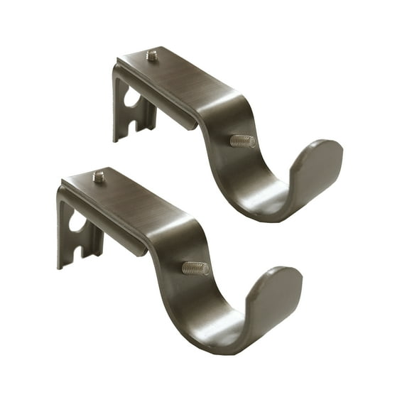 Better Homes & Gardens Pewter 3/4" to1" Dia. Adjustable Curtain Rod Brackets (2 Count)