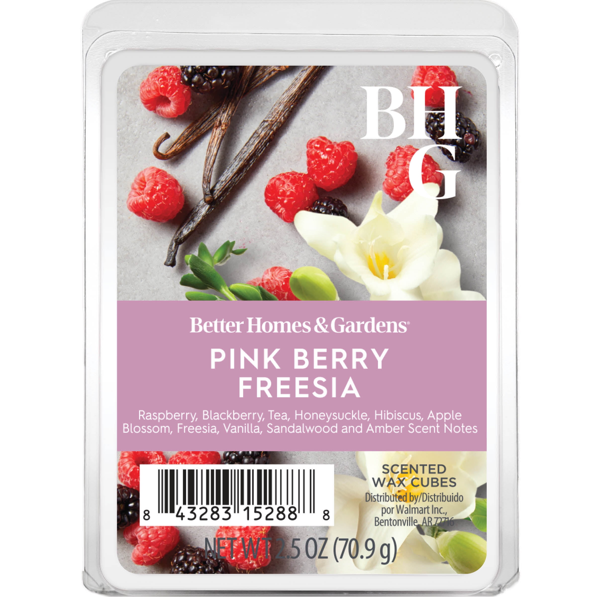 Pink Berry Freesia Scented Wax Melts, Better Homes & Gardens, 2.5 oz (1-Pack)