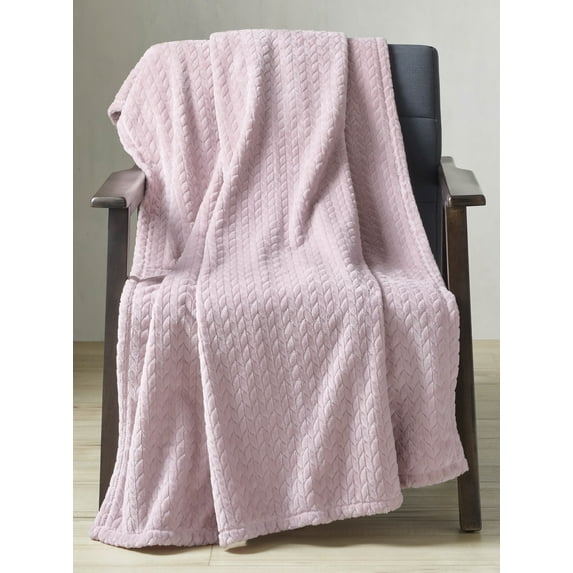 Better Homes & Gardens Pink Velvet Plush Throw, 50" x 72"