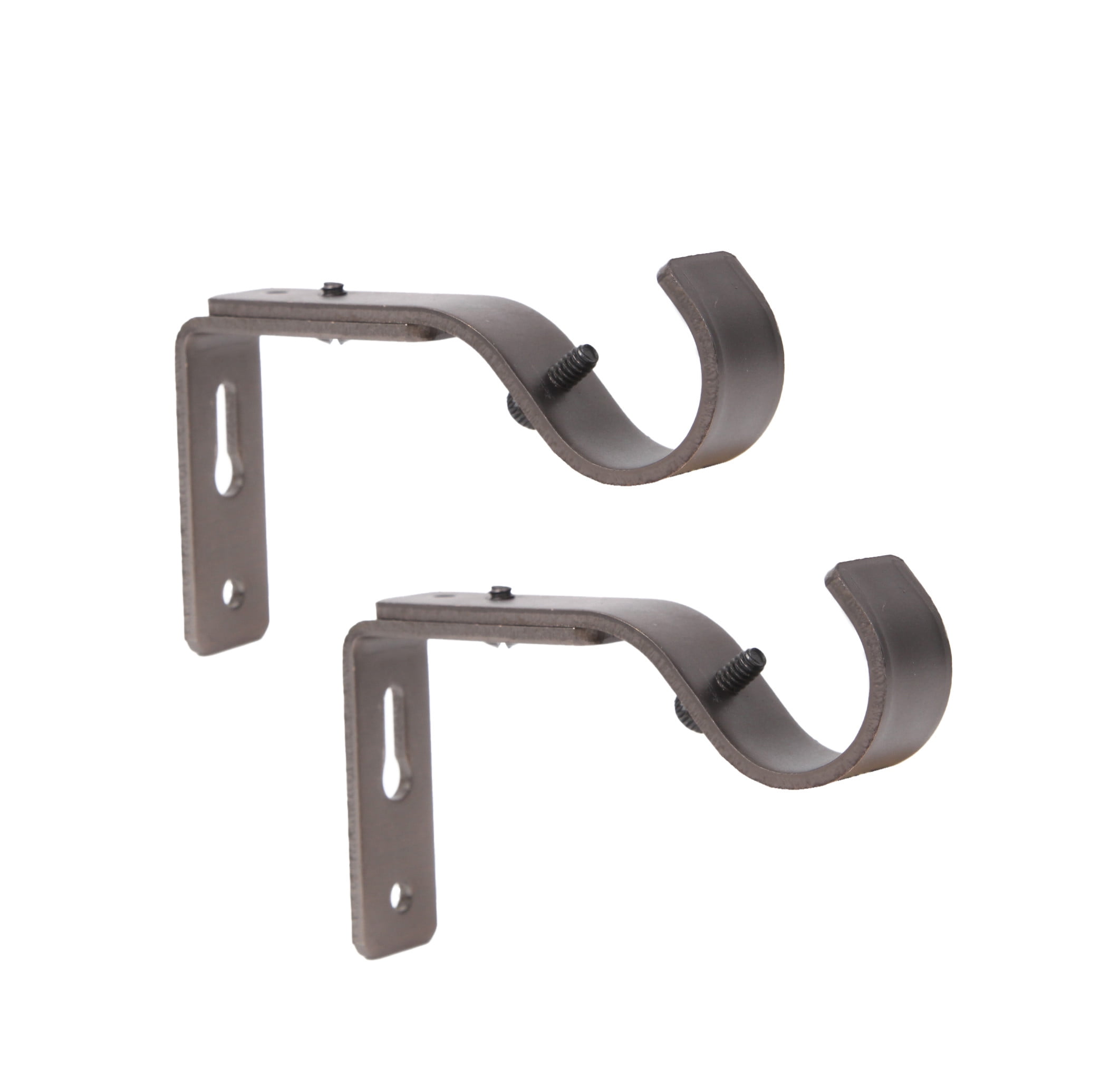 Better Homes & Gardens Plated Metal Adjustable Curtain Rod Brackets in Bronze, 3/4 to 1 Inch Diameter