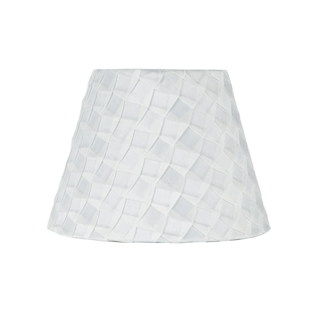 Better Homes & Gardens Pleated Fabric Empire Table Lamp Shade, White