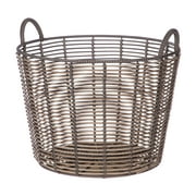 Better Homes & Gardens Poly Rattan Storage Basket with Handles, Large, Brown