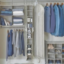 Better Homes & Gardens Polyester & Cotton 10-Shelf Hanging Adult Closet Organizer with 4 Side Pockets,
