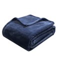 Better Homes & Gardens Polyester Velvet Plush Throw, Washed Indigo, 50