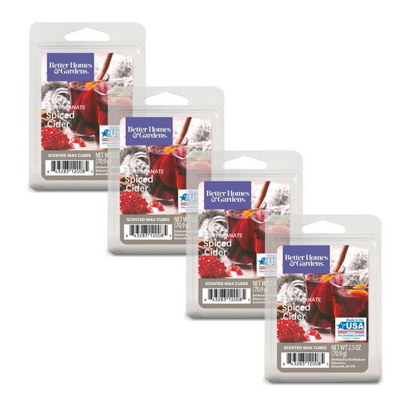 Better Homes & Gardens Pomegranate Spiced Cider Wax Melt, 2.5 Ounces, 4-Pack