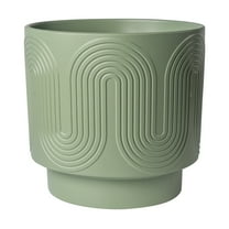 Better Homes & Gardens Pottery 12" Amy Wave Ceramic Planter, Green