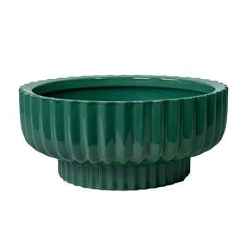 Better Homes & Gardens Pottery 12" Fischer Round Ceramic Planter, Green