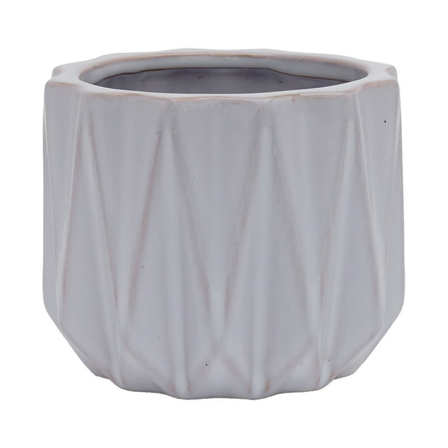 Better Homes & Gardens Pottery 5" Devi Round Ceramic Planter, White