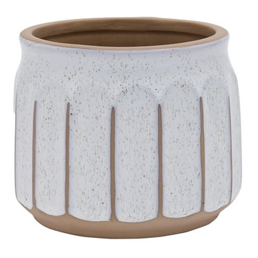 Better Homes & Gardens Pottery 6" Savona Round Ceramic Planter, White