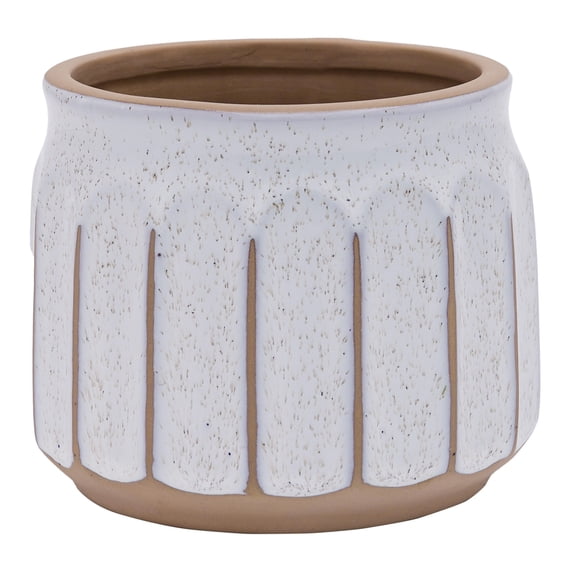 Better Homes & Gardens Pottery 6" Savona Round Ceramic Planter, White