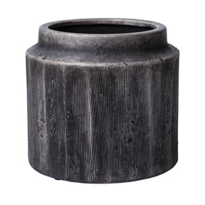 Better Homes & Gardens Alexander Round Black Ceramic Plant Planter, 8 in x 8 in x 7.2 in