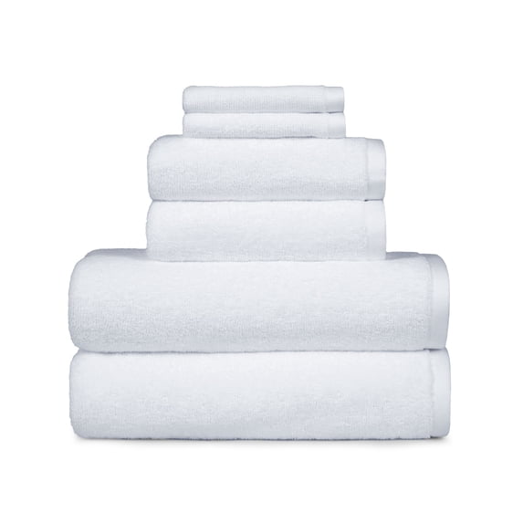 Better Homes & Gardens PowerLoft 6 Piece Bath Towel Set, Arctic White