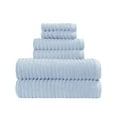 thumbnail image 1 of Better Homes & Gardens PowerLoft AIRRICH® 6 Piece Bath Towel Set, Blue Drop Textured Stripe, 1 of 10