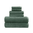 thumbnail interactive-video image 1 of Better Homes & Gardens PowerLoft AIRRICH® 6 Piece Bath Towel Set, Green Ash Textured Stripe, 1 of 11