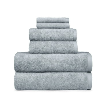 Better Homes & Gardens PowerLoft AIRRICH® Cotton 6-Piece Towel Set, Soft Silver