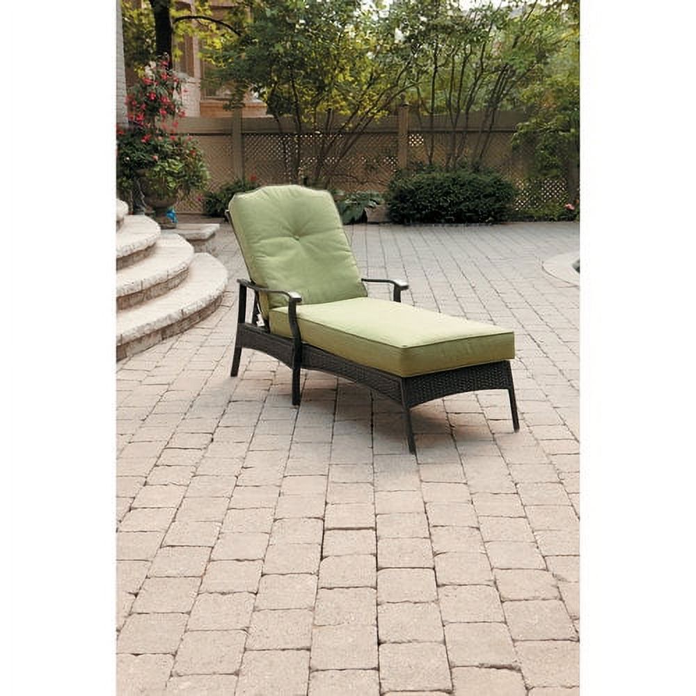 Better Homes & Gardens Providence Cushioned Wicker Outdoor Chaise Lounge - Green - image 1 of 13