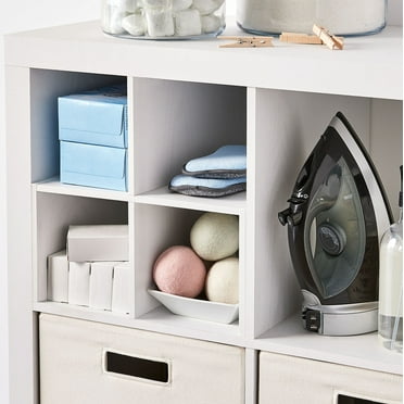Better Homes & Gardens Quad Shelf Cube Organizer Insert, White Texture