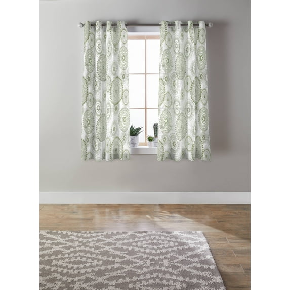 Better Homes & Gardens Rambling Medallion Printed Sheer Window Curtain Panel