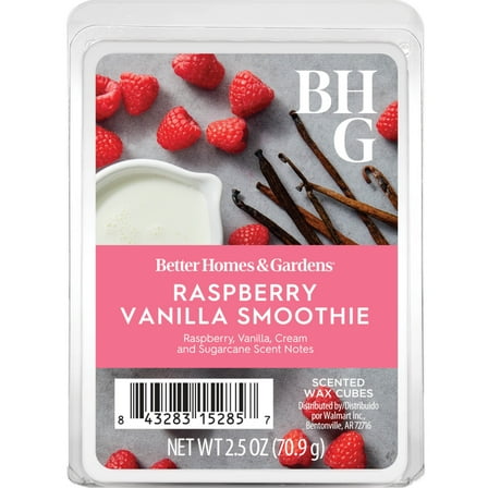 Raspberry Vanilla Smoothie Scented Wax Melts, Better Homes & Gardens, 2.5 oz (1-Pack)