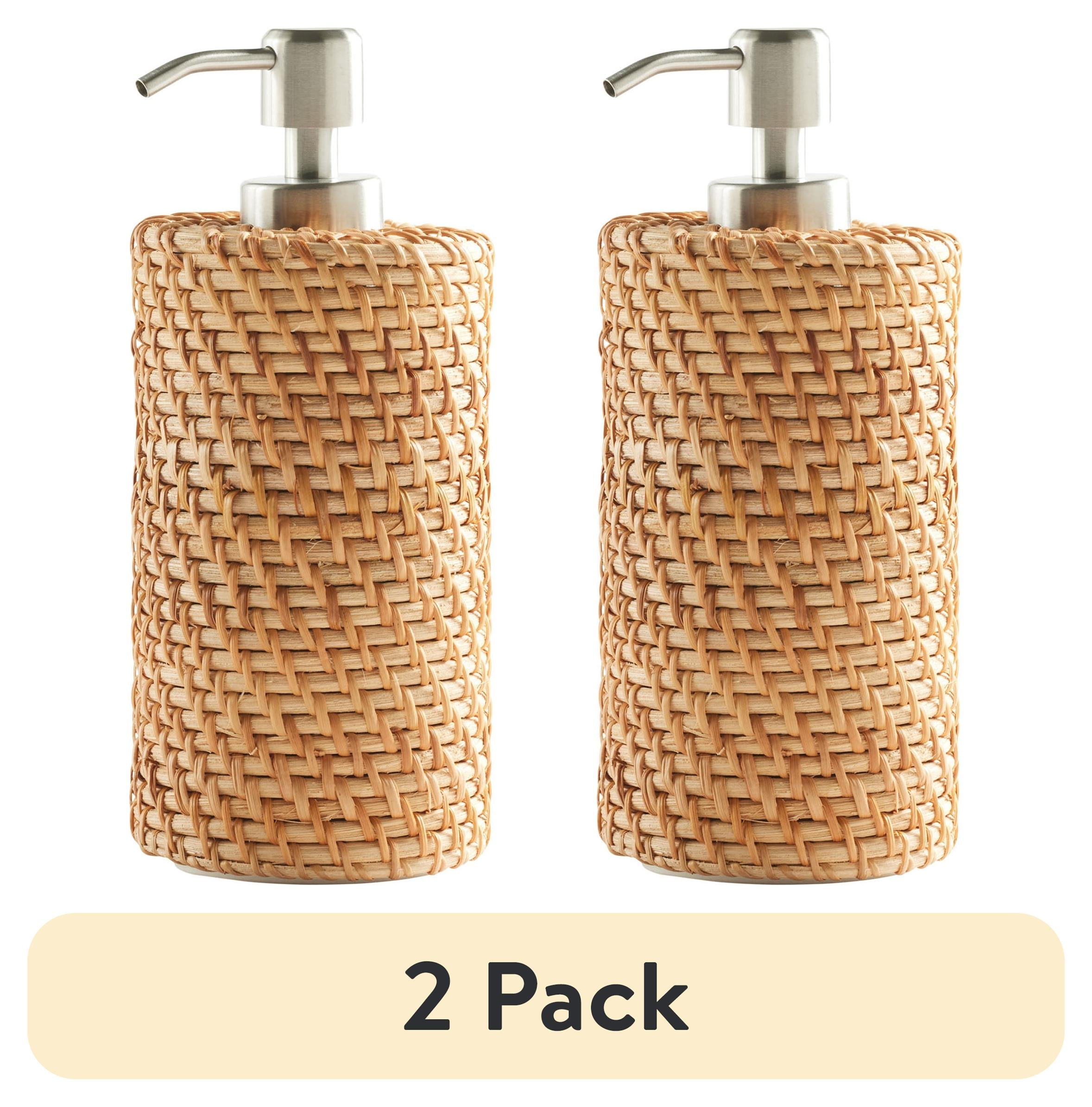 (2 pack) Better Homes & Gardens Rattan Soap Dispenser Pump - Walmart.com