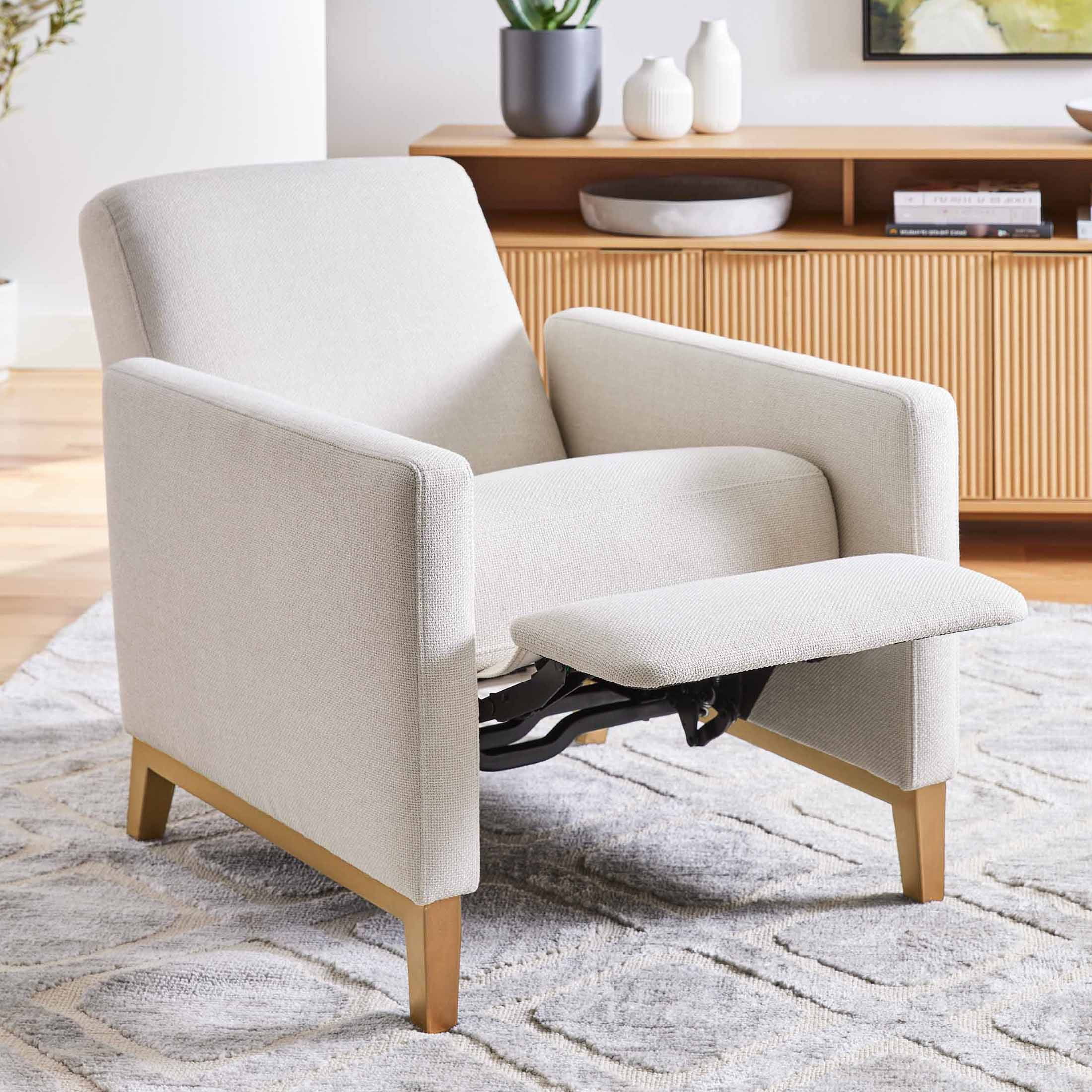 Better Homes Gardens Reading Push Back Recliner Cream Walmart
