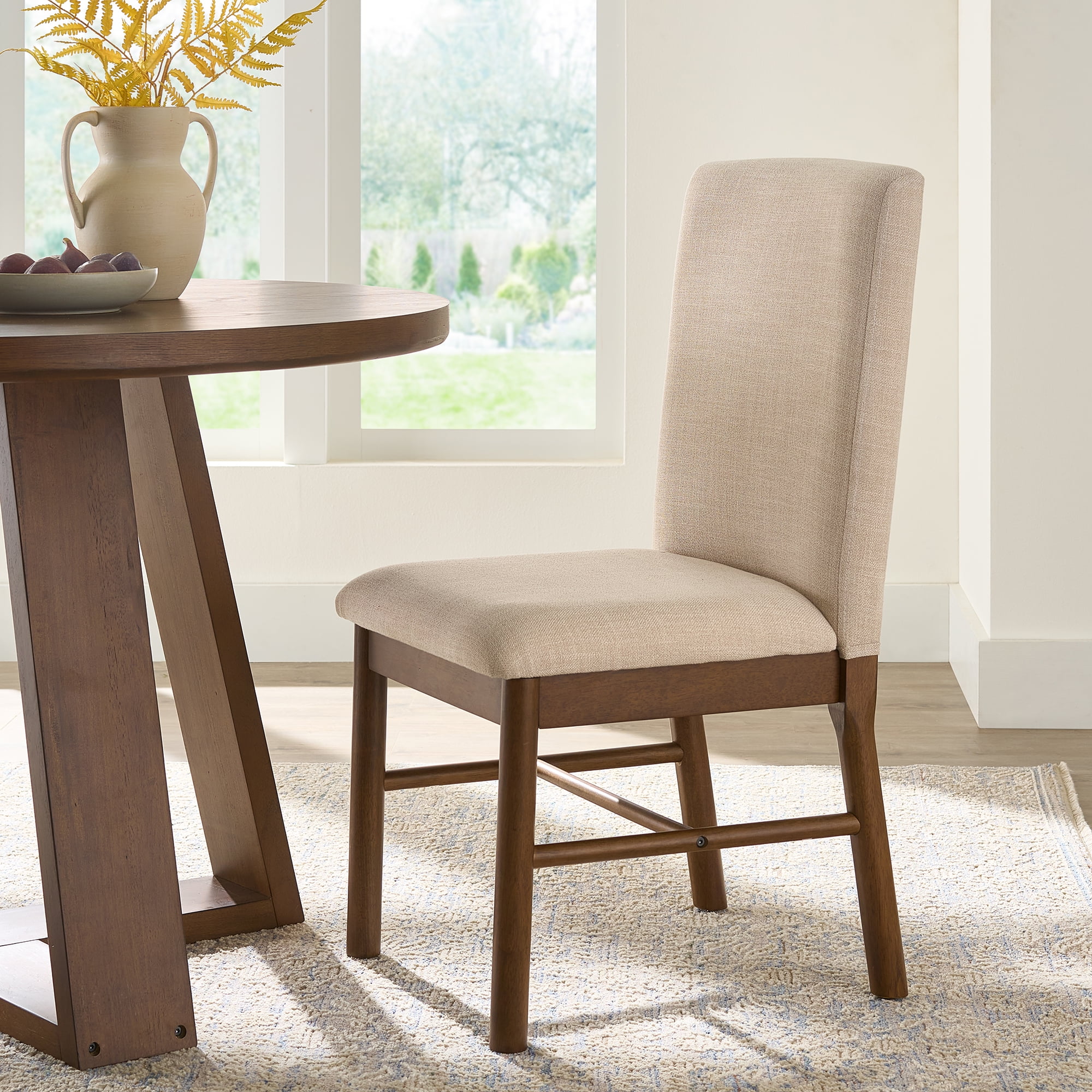 Better Homes & Gardens Reading Tall Dining Chair 2 Pack, Walnut and ...