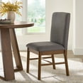thumbnail interactive-video image 1 of Better Homes & Gardens Reading Tall Dining Chair 2 Pack, Walnut and Gray, 1 of 16