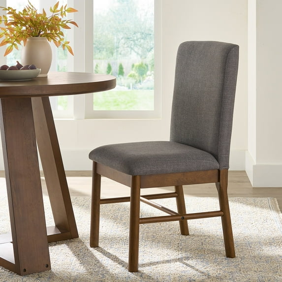 Better Homes & Gardens Reading Tall Dining Chair 2 Pack, Walnut and Gray