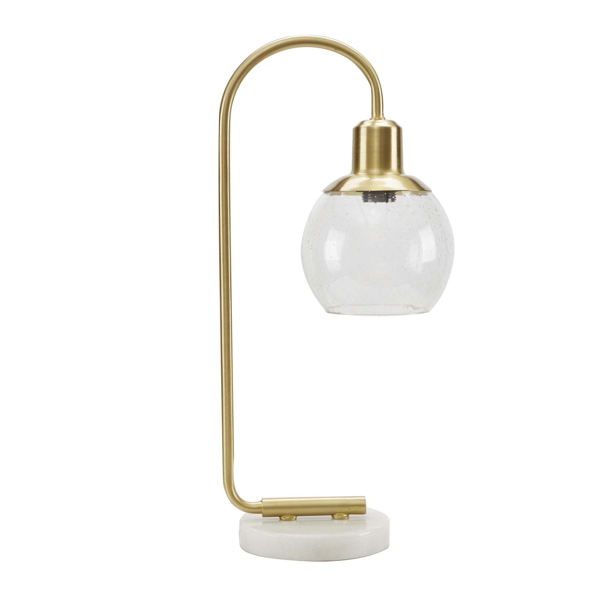Better Homes & Gardens Real Marble Table Lamp, Brushed Brass Finish - image 1 of 5