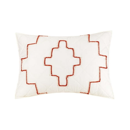 Better Homes & Gardens Red Global Diamond 2-Piece Cotton King Sham Set