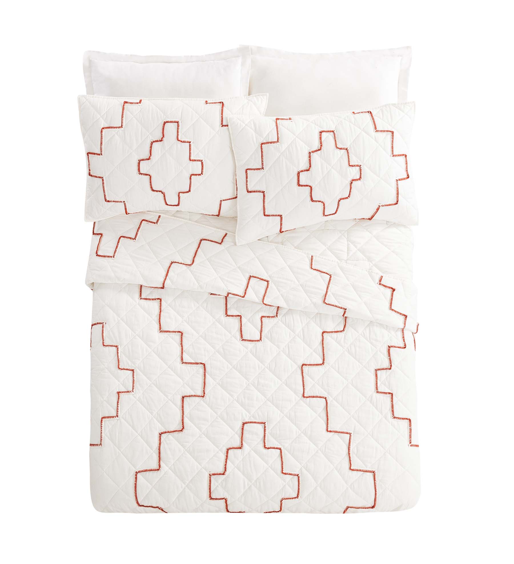 Better Homes & Gardens Red Global Diamond King Cotton Quilt