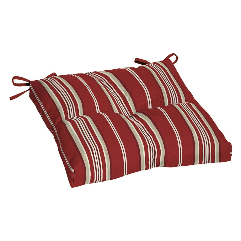 Better Homes & Gardens 18 x 19 Black Stripe Rectangle Outdoor Seat  Cushion (2 Pack)