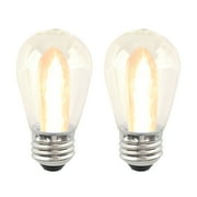 Better Homes & Gardens S14 0.9W LED Replacement Bulbs for Outdoor Commercial String Lights, Warm White, 2-Pack
