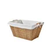 Better Homes & Gardens Resin Poly Rattan Laundry Basket with Liner, Adult