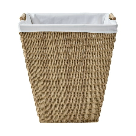 Better Homes & Gardens Resin Poly Rattan Laundry Hamper with Fabric Liner, Adult