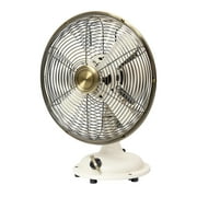 Better Homes & Gardens Retro 8" 3-Speed Metal White Oscillating New Tabletop Fan