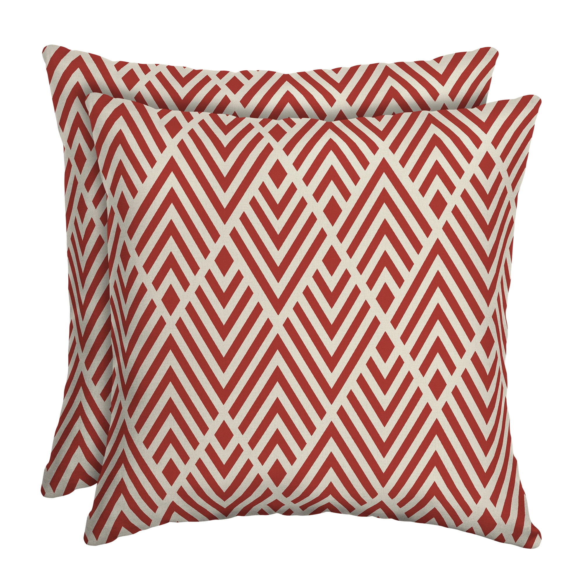 Better Homes & Gardens Retro Diamonds Toss Pillow Set Of 2 Red