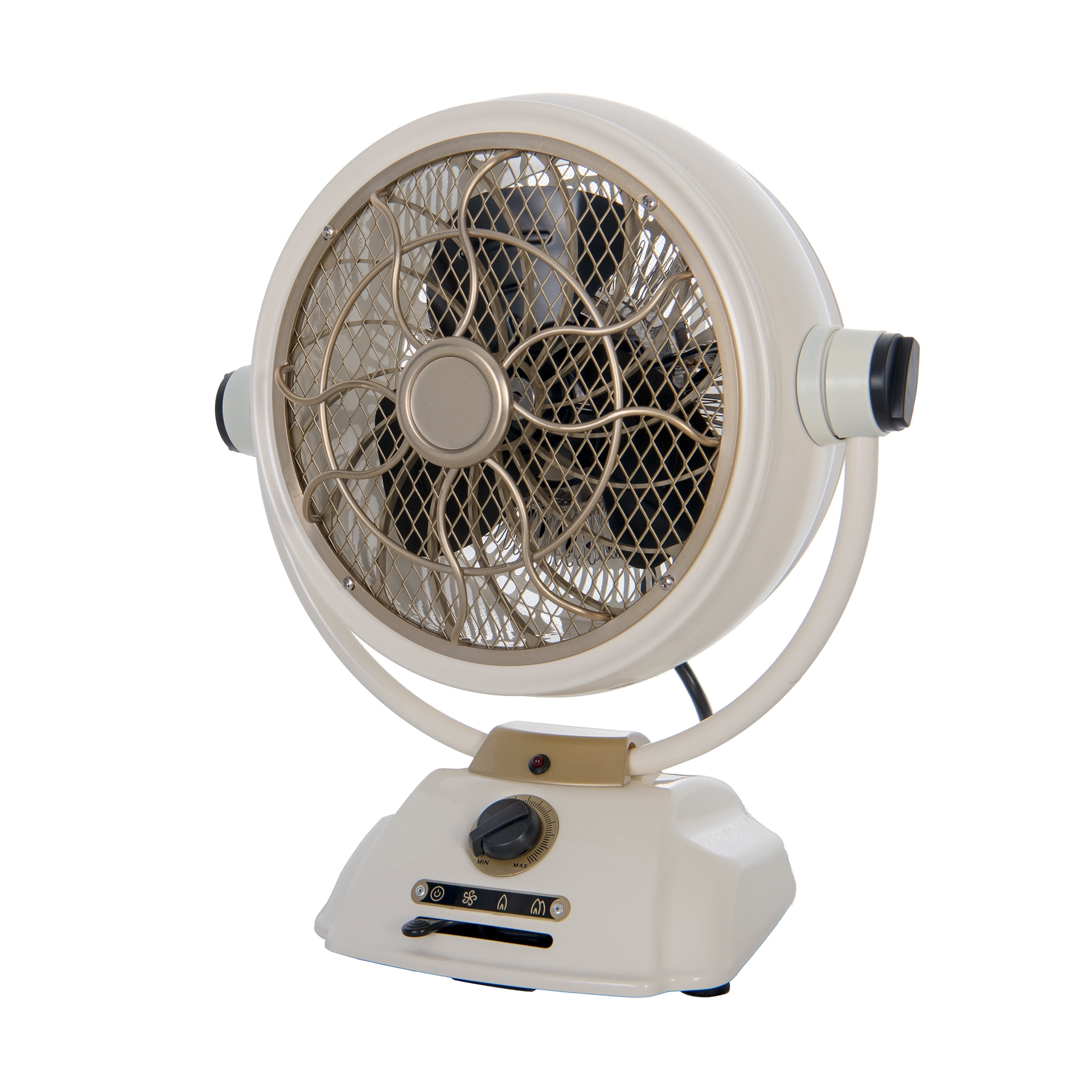 Better Homes u0026 Gardens Retro Tabletop Heater Cream u0026 Brass Finish -  Walmart.com