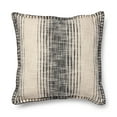 thumbnail image 1 of Better Homes & Gardens Reversible Stripe Decorative Square Pillow, 20" x 20", Black, 1 per Pack, 1 of 3