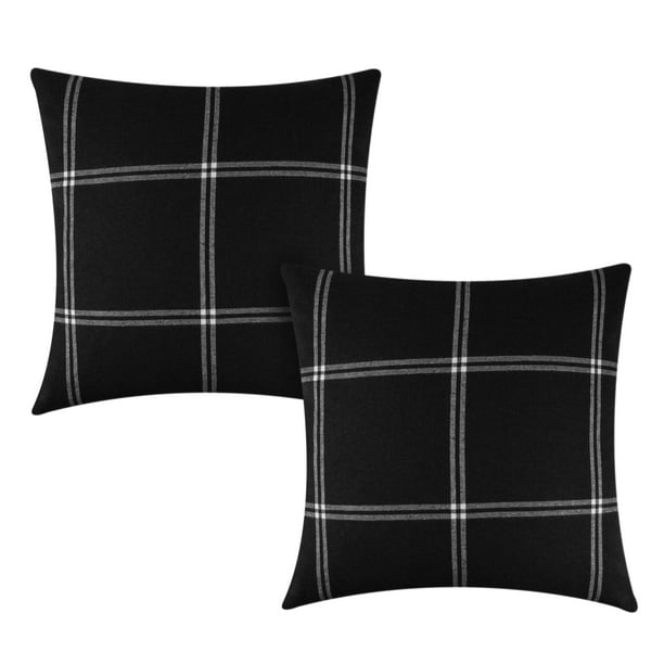 Better Homes & Gardens Reversible Windowpane Plaid to Solid Decorative