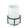 Better Homes & Gardens Ribbed Glass and Metal Toothbrush Holder, White