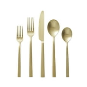 Better Homes & Gardens River 20-Piece Gold Stainless Steel Flatware Set with Handles (Service for 4)
