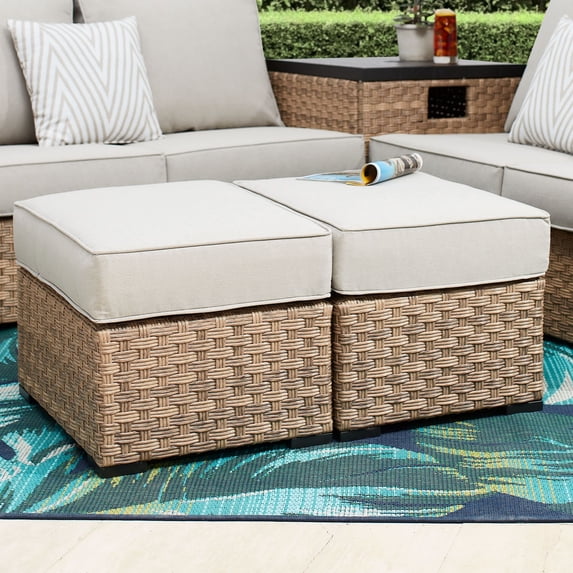 Photo inspiration: Picture Idea: Better Homes Gardens River Oaks All Weather Wicker Outdoor Ottomans