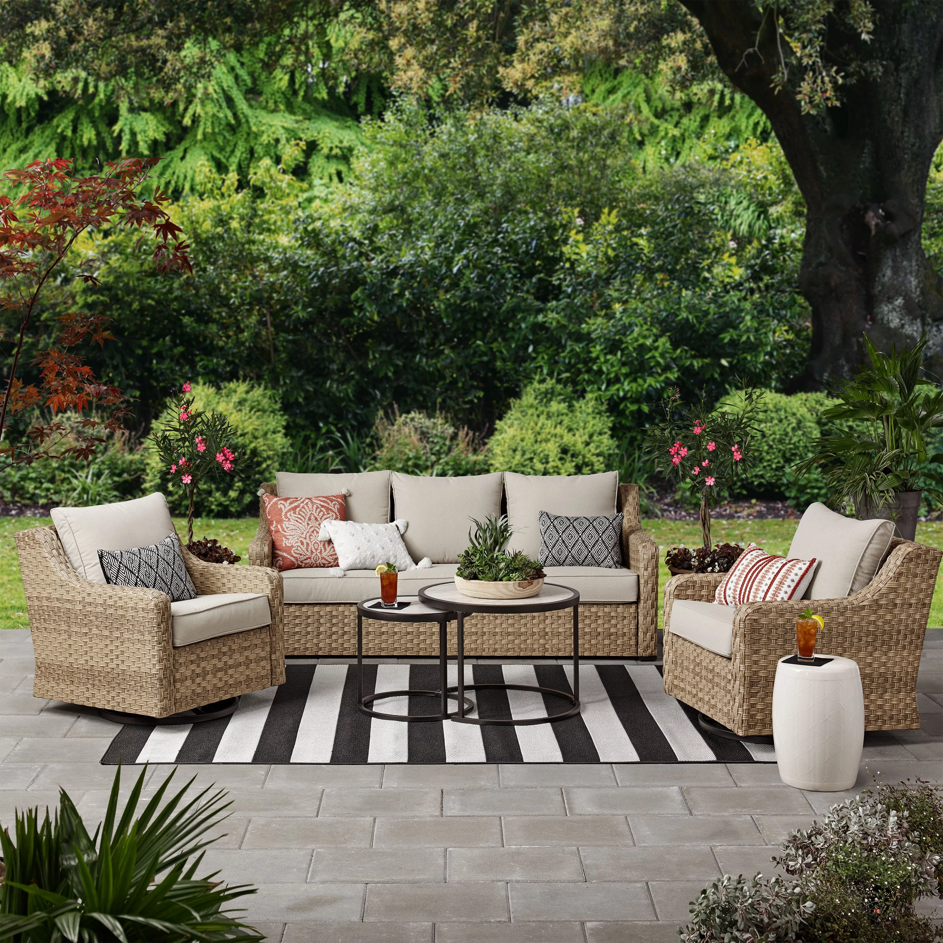 Better Homes & Gardens 5pc Outdoor Wicker Set - Tan