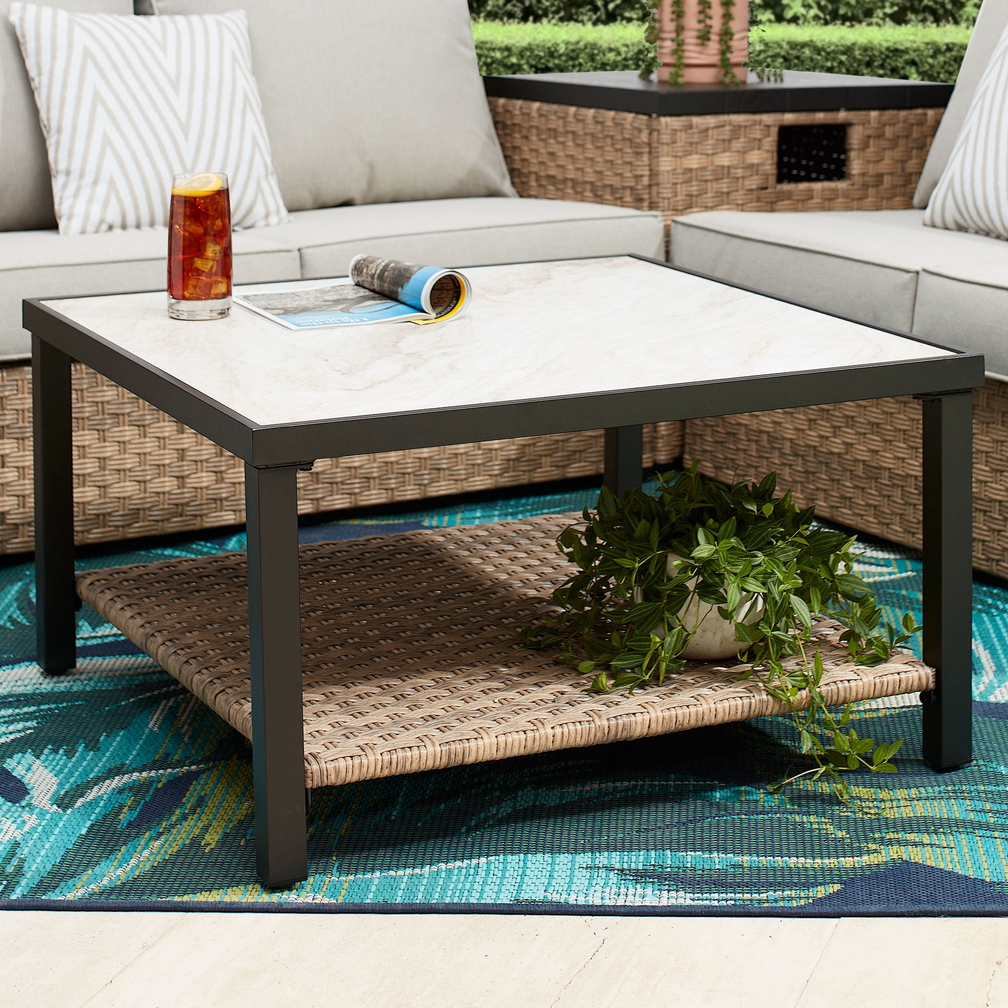 All weather wicker coffee table deals