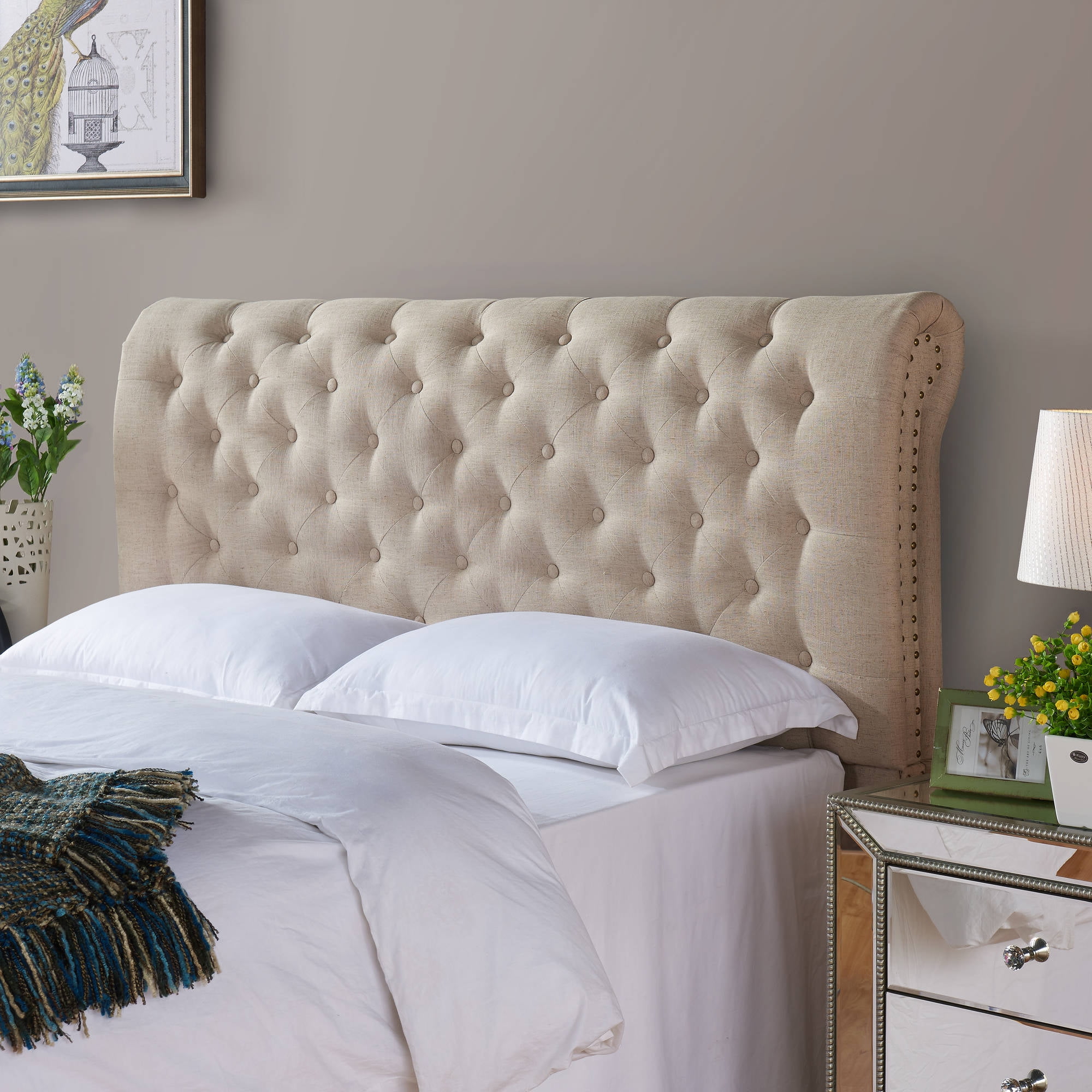 Better homes and gardens upholstered headboard deals