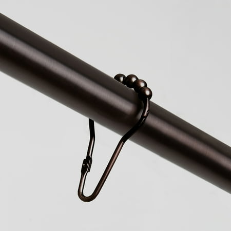 Better Homes & Gardens Roller Metal Shower Curtain Hooks, Oil Rubbed Bronze