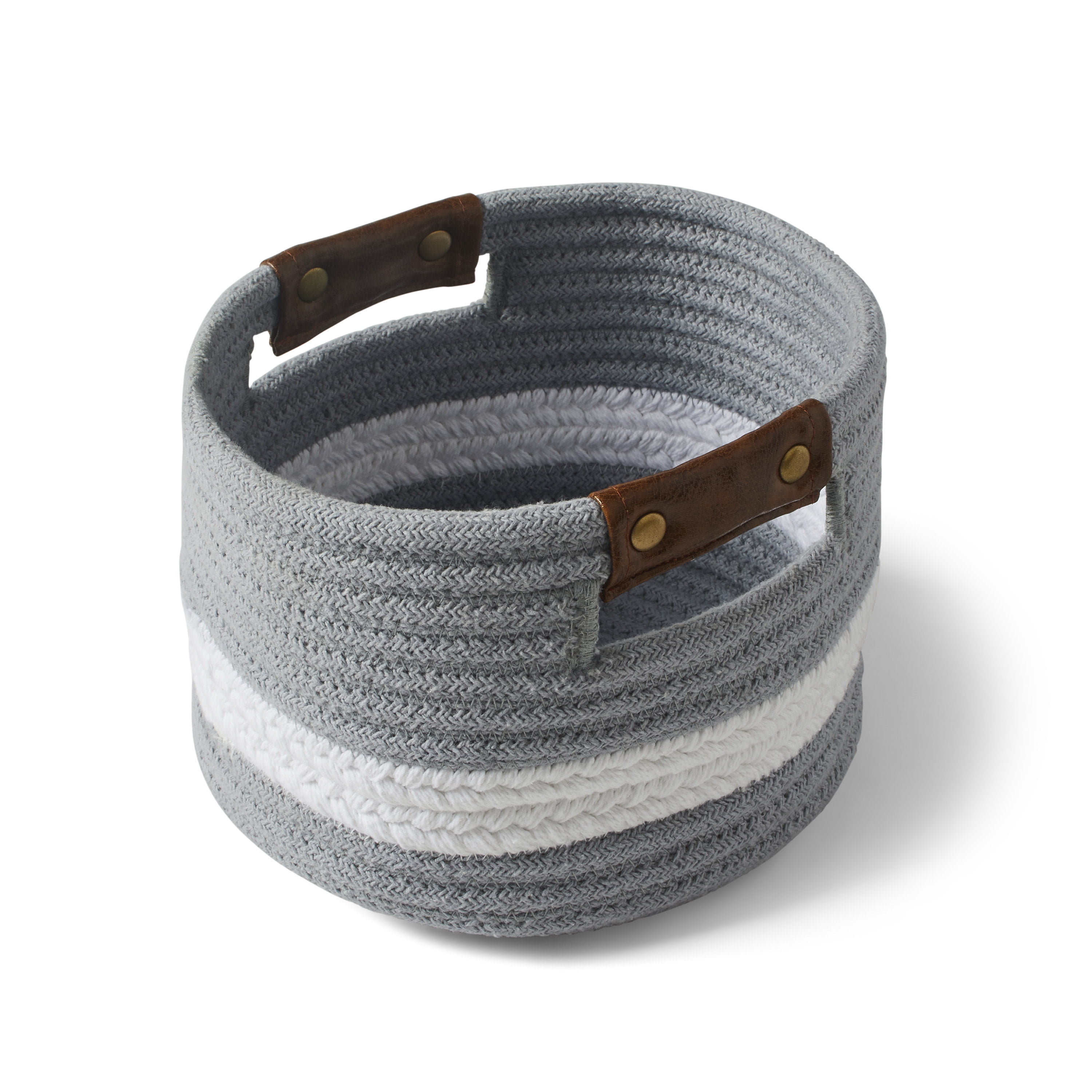 Better Homes & Gardens Rope Vanity Basket Silver, 1 Piece, Adult